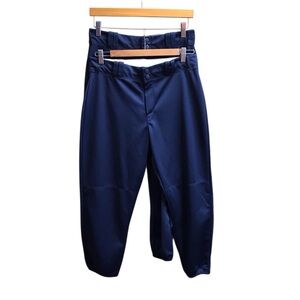 Alleson Womens Size Large Pair of Athletic Softball Pants Navy Blue Back Pockets